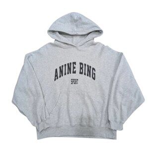 Anine Bing Harvey Sport Gray Hoodie XS